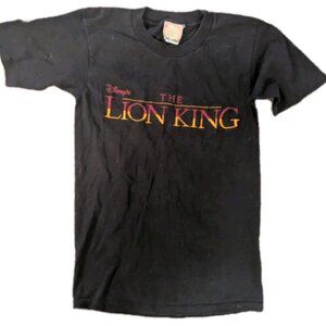 VTG Disney 's THE LION KING Embroidered Logo Single Stitch T-Shirt Sz M Medium